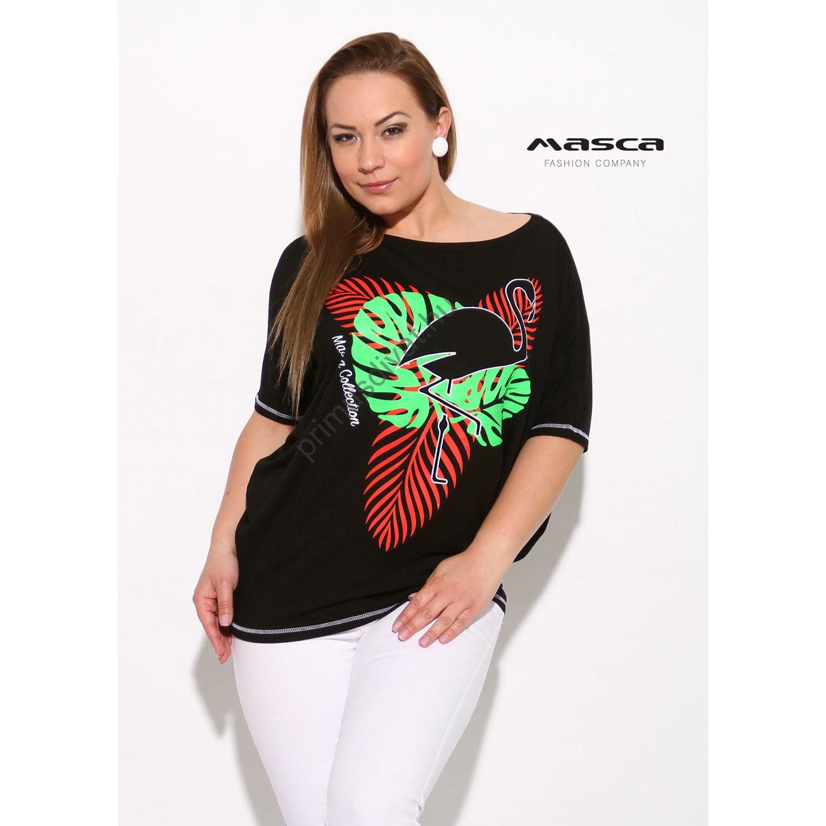 Masca Fashion fekete fehér pöttyös galléros rövid ujjú szűk piros felső Mf915 30 Masca Fashion fekete fehér pöttyös galléros rövid ujjú szűk piros felső Mf915 30